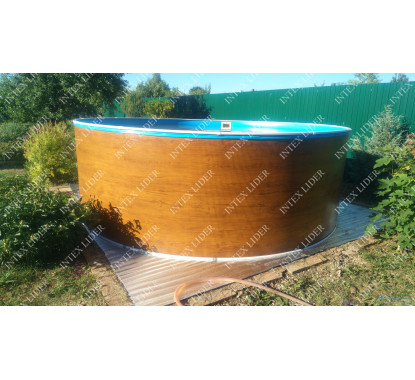 54913D Морозоустойчивый Бассейн Лагуна 550х125 см под дерево